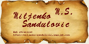 Miljenko Sandulović vizit kartica